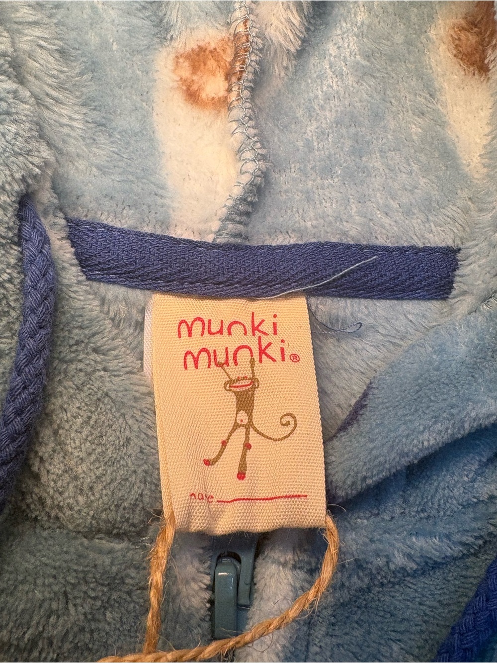 Munki Munki Ladies Plush Hooded One Piece Onesie Pajamas Blue Coffee Cup NWT - Picture 4 of 11
